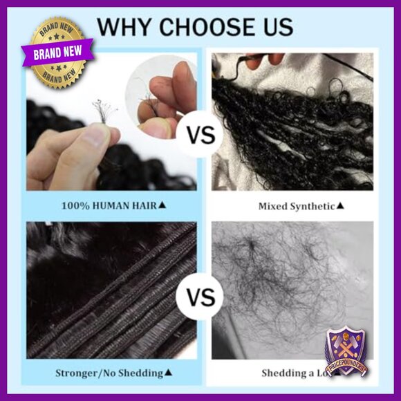 Deep Wave Human Hair Bundles 20-24 Inch 3 Pack Brazilian Virgin Hair